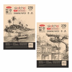 Anupam A4 Sketcho PRO CARTRIDGE Drawing Paper 270GSM 20Shts